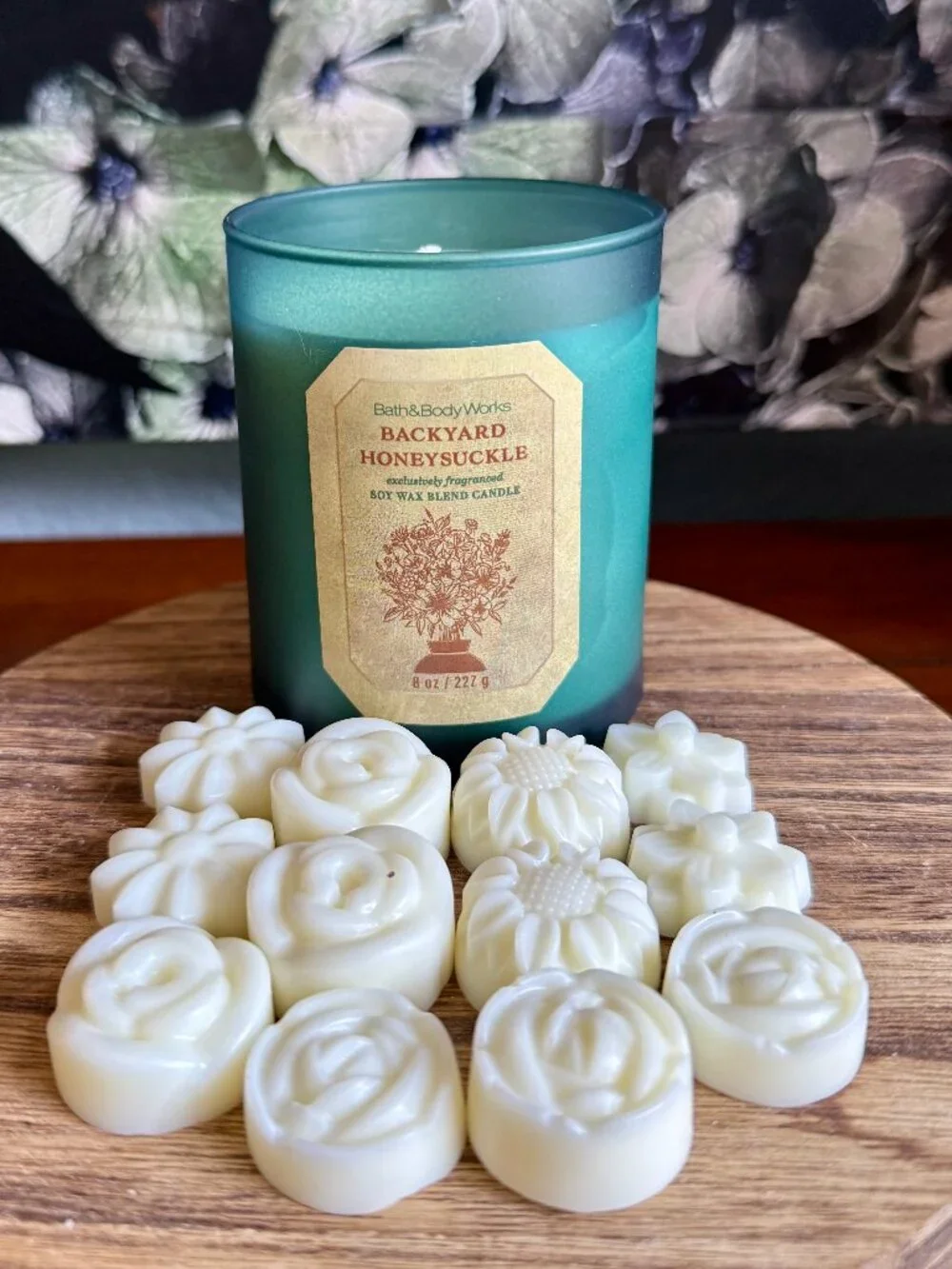 NEW 2-Pc BACKYARD HONEYSUCKLE Single Wick Candle & Wax Melts Bath & Body Works
